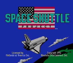 Space Shuttle Project — Title screen