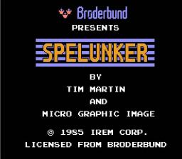 Spelunker — Title screen