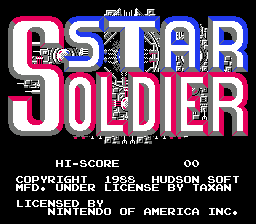 Star Soldier — Title screen