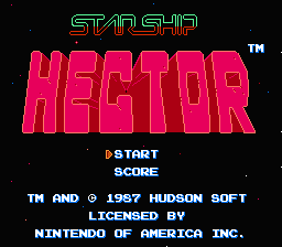 Starship Hector — Title screen