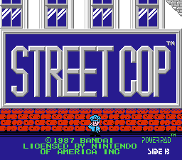 Street Cop — Title screen