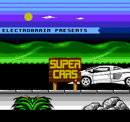Super Cars — Title screen
