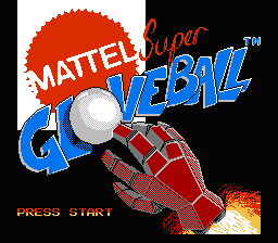 Super Glove Ball — Title screen