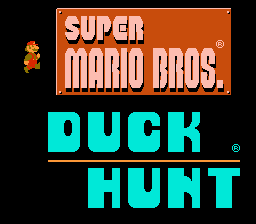 Super Mario Bros. + Duck Hunt — Title screen