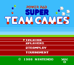 Super Team Games — Title screen