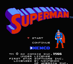 Superman — Title screen
