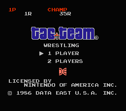 Tag Team Wrestling — Title screen