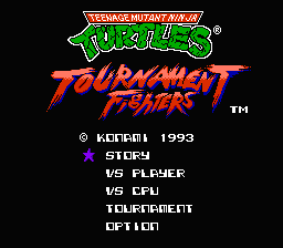 Teenage Mutant Ninja Turtles : Tournament Fighters — Title screen