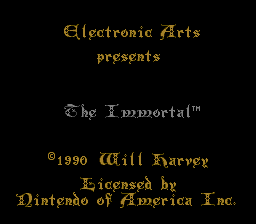 The Immortal — Title screen