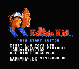The Karate Kid — Title screen