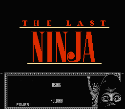 The Last Ninja — Title screen