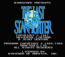 The Last Starfighter — Title screen
