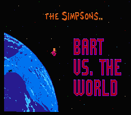 The Simpsons : Bart vs. the World  — Title screen
