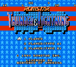 Thunder & Lightning — Title screen