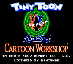Tiny Toon Adventures : Cartoon Workshop — Title screen