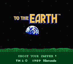 To the Earth — Title screen