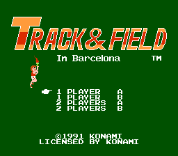 Track & Field — Title screen