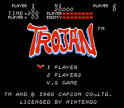 Trojan — Title screen