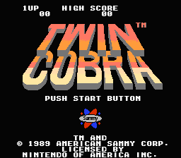 Twin Cobra — Title screen