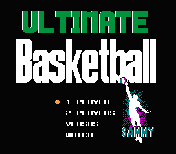 Ultimate Basketball — Title screen