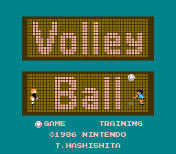 Volleyball — Title screen