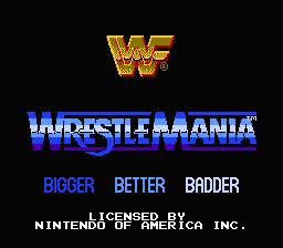 WWF WrestleMania — Title screen