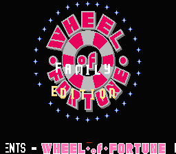 Wheel of Fortune : Family Edition — Title screen
