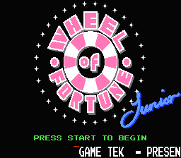 Wheel of Fortune : Junior Edition — Title screen
