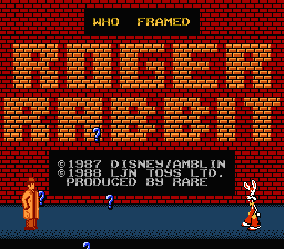 Who Framed Roger Rabbit — Title screen