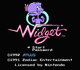 Widget — Title screen