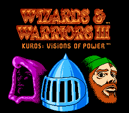 Wizards & Warriors III : Kuros...Visions of Power — Title screen