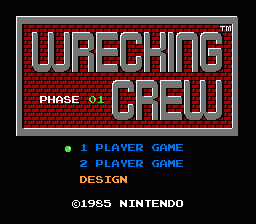Wrecking Crew — Title screen