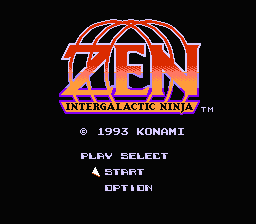 Zen : Intergalactic Ninja — Title screen