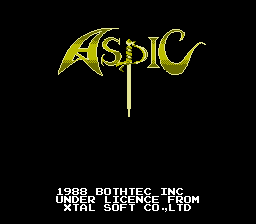 Aspic : Majaou no Noroi — Title screen