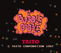 Bubble Bobble — Title screen