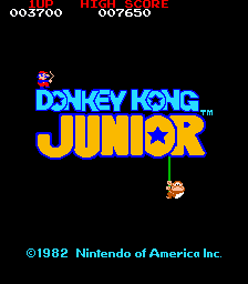 Donkey Kong Jr. — Title screen