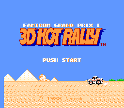 Famicom Grand Prix II : 3D Hot Rally — Title screen