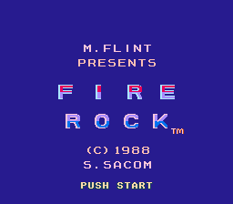 Fire Rock — Title screen