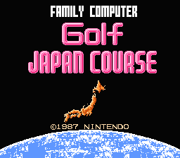 Golf : Japan Course — Title screen