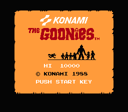 Goonies — Title screen