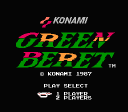 Green Beret — Title screen
