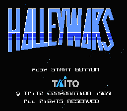 Halley Wars — Title screen