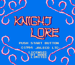 Knight Lore : Majou no Ookami Otoko — Title screen