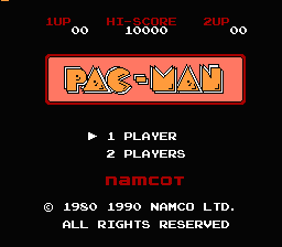 Pac-Man — Title screen