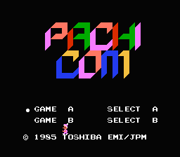 Pachicom — Title screen