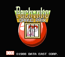 Pachinko GP — Title screen