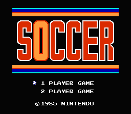 Soccer — Title screen