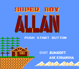 Super Boy Allan — Title screen