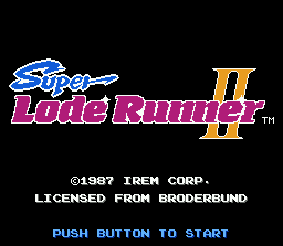 Super Lode Runner II — Title screen