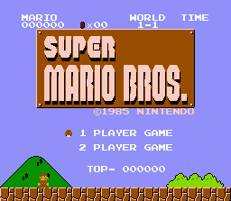 Super Mario Bros. — Title screen